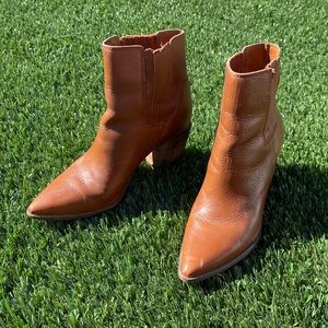 Brown leather ladies  boots